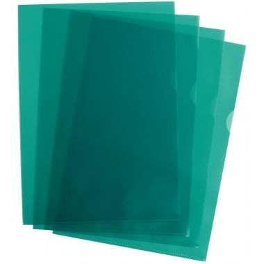 Boîte de 100 pochettes coin en polypropylène grainé 9/100ème, vert