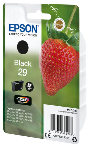 Epson FRAISE / 29 cartouche jet d'encre noire authentique (T298140)