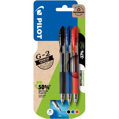 Blister de 3 stylos G2 assortis