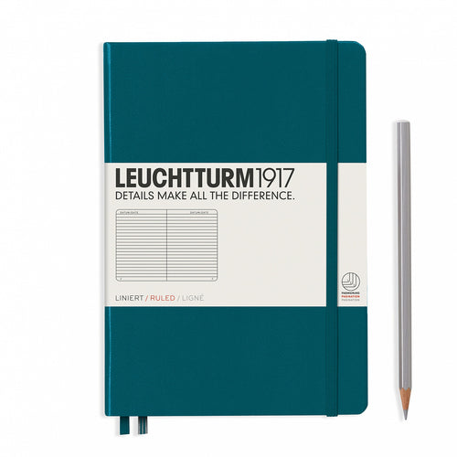 Carnet de note format A5 couverture rigide ligné coloris vert d'eau