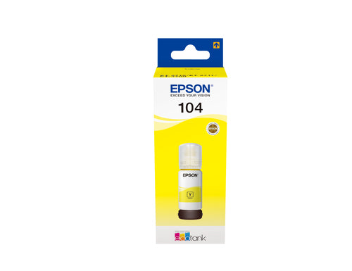 Epson 104 flacon d'encre jaune authentique (T00P440)