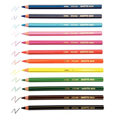 Étui de 12 crayons de couleur Méga assortis