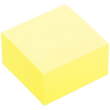 Bloc de 400 feuilles notes repositionnables 75 x 75 mm coloris jaune pastel