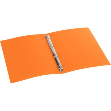 Classeur 4 anneaux en polypropylène opaque, format A4, dos 2,5 cm, orange