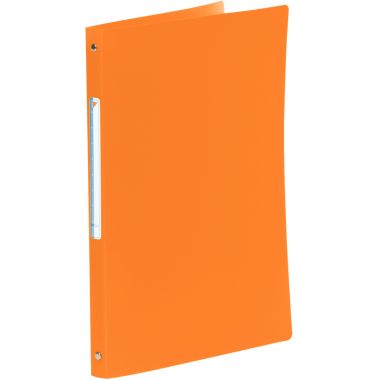 Classeur 4 anneaux en polypropylène opaque, format A4, dos 2,5 cm, orange