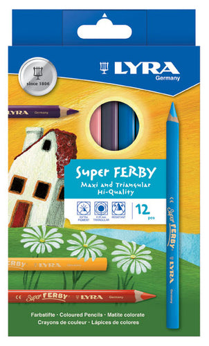 Étui de 12 crayons de couleur Super Ferby assortis