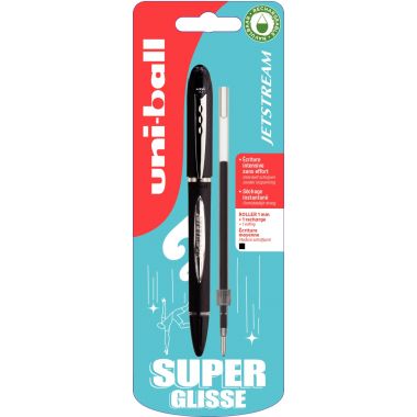 Blister de 1 stylo Jetstream noir + 1 recharge noire