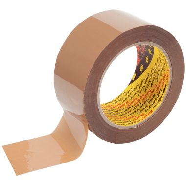 Lot de 6 rouleaux adhésifs en polypropylène acrylique havane 66mx50mm