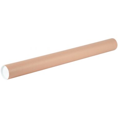 Tube en carton diamètre 6cm longueur 67cm avec 2 embouts