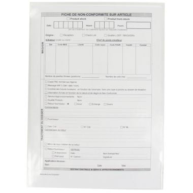 Paquet de 10 étuis en PVC épaisseur 14/100ème pour classer un format A4 21 x 29,7 cm