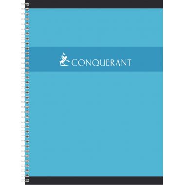 Cahier à reliure intégrale 180 pages CONQUERANT, format 24x32 cm, seyès, papier 70g