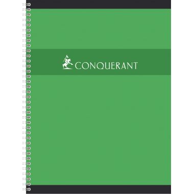 Cahier à reliure intégrale 180 pages CONQUERANT, format 24x32 cm, seyès, papier 70g