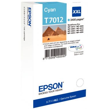 Epson PYRAMIDE cartouche jet d'encre cyan très haute capacité authentique (T701240)