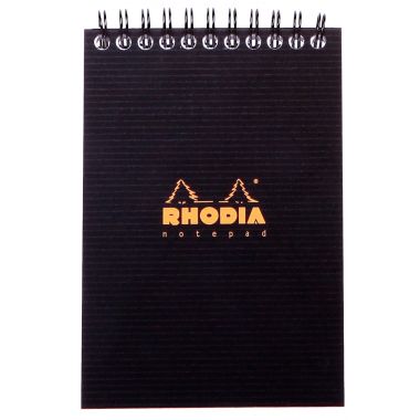 Bloc-notes RHODIACTIVE à reliure intégrale, format A6, 80 feuilles, quadrillé 5x5, papier 90g