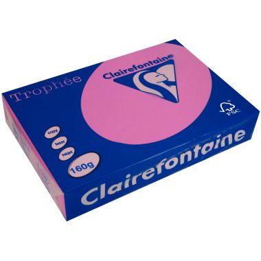 Paquet de 250 feuilles format A4 160g fuchsia CLAIREFONTAINE