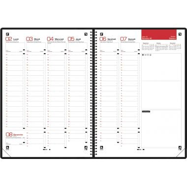 Agenda semainier Office 15x21cm gris