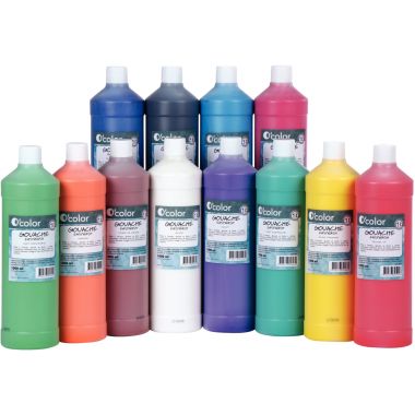 Flacon 1 L de gouache liquide économique O'COLOR coloris violet