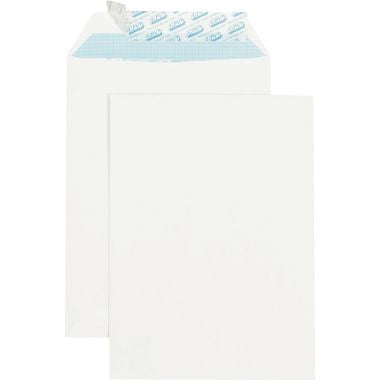 Boite de 500 pochettes blanches 162x229mm 90g bande siliconée