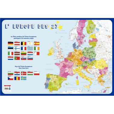 Poster en PVC 76x52 l'Europe des 27