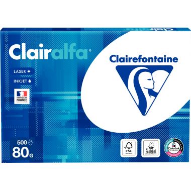 Ramette de 500 feuilles format A3 80g blanc CLAIRALFA