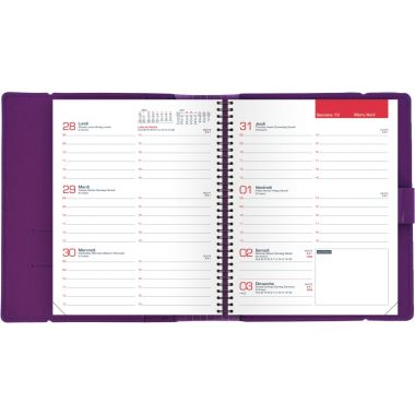 Agenda semainier My Fab 12 x 15 cm violet