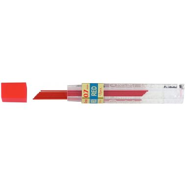 Étui de 12 mines Pentel 0,7mm rouge