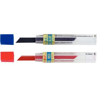 Étui de 12 mines Pentel 0,7mm rouge