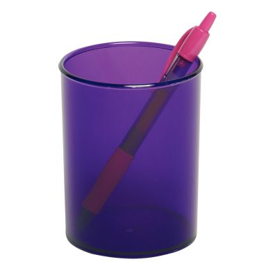 Pot à crayons FLUOR violet transparent