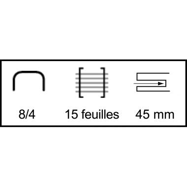 Agrafeuse pince Jaky Bébé 58 15 feuilles nickelé