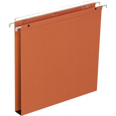 Paquet de 25 dossiers suspendus économiques pour tiroirs dos 30 mm, coloris orange