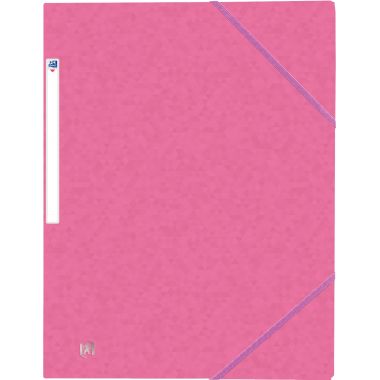 Chemise 3 rabats à élastiques - en carte lustrée rose- OXFORD