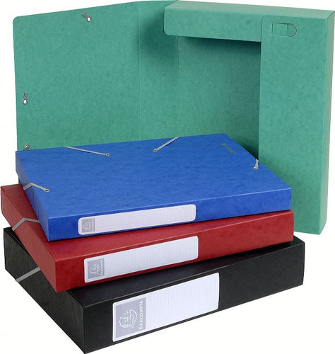 Boîte de classement en carte lustrée CARTOBOX dos 4 cm, coloris assortis