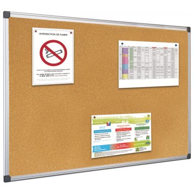 Tableau liège lg90xL180cm avec encadrement alu