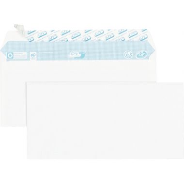 Paquet de 70 enveloppes blanches 110x220mm 80g bande siliconée