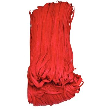 Pelote de 50 g de raphia végétal  rouge