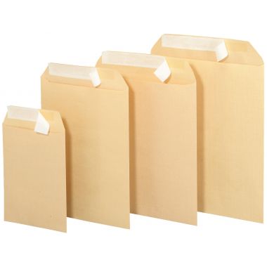 Paquet de 50 pochettes kraft 229x324mm 90g bande siliconée