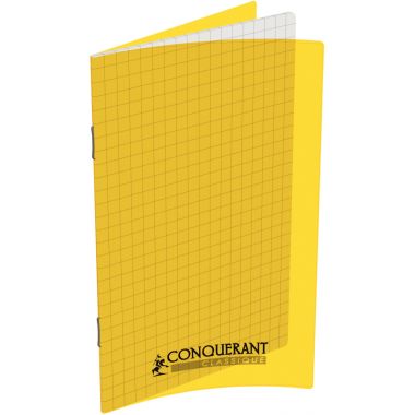 Carnet piqué 96 pages CONQUERANT, 11x17 cm, 5x5, papier 90g, couv PP assortis