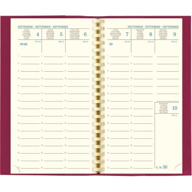 Agenda de poche Vérone 9x16cm framboise