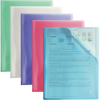 Protège-documents 80 vues 2ND LIFE en polypropylène, coloris assortis