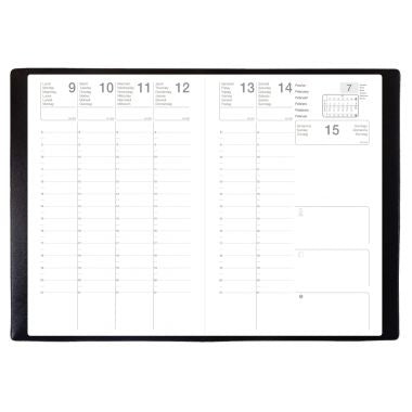 Agenda semainier EXDI 16x24cm noir