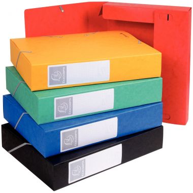 Carton de 10 boîtes de classement en carte lustrée CARTOBOX dos 6 cm, coloris assortis