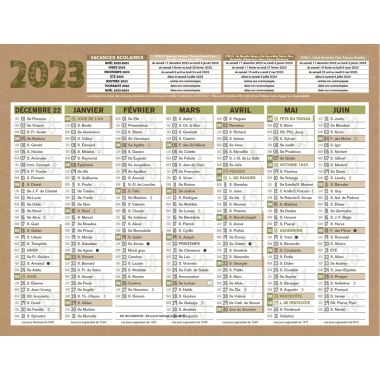 Calendrier semestriel 7 mois par face Natura 13,5x17,5cm