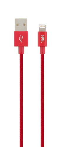 Cordon USB type A vers type Lightning 2m rouge