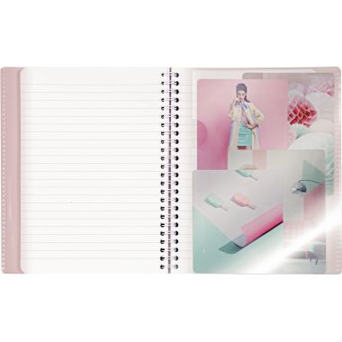 Cahier à reliure intégrale 160 pages KOVERBOOK BLUSH, format A5, quadrillé 5x5