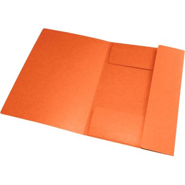 Chemise 3 rabats à élastiques - en carte lustrée orange - OXFORD