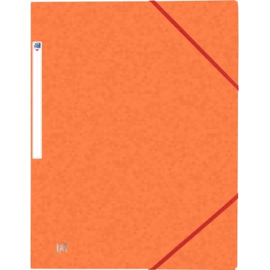 Chemise 3 rabats à élastiques - en carte lustrée orange - OXFORD