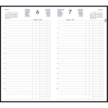 Agenda comptoir euro/centimes noir