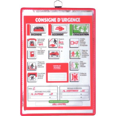 Boîte de 5 poches à anses en PVC pour formats A4