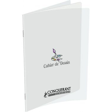 Cahier de dessin Polypro transparent - CONQUERANT