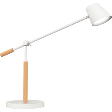 Lampe LED Vicky bois et blanc